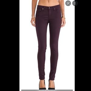 Rag and Bone for Aritzia skinny jeans - burgundy